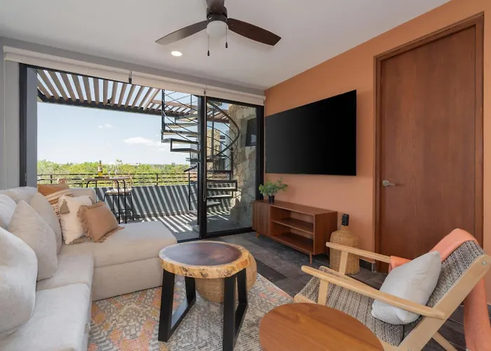 Terraza Privada Ph Con Jacuzzi Apartamento Tulum